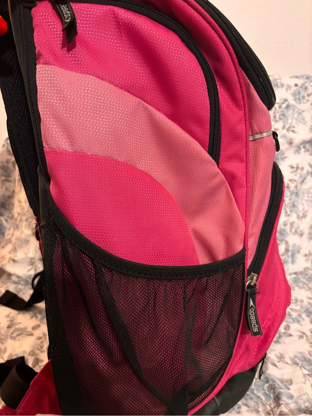 Speedo Hot Pink and Black Teamster Backpack